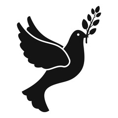 Peace pigeon icon. Simple illustration of peace pigeon vector icon for web design isolated on white background