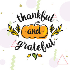 Happy Thanksgiving day typography.