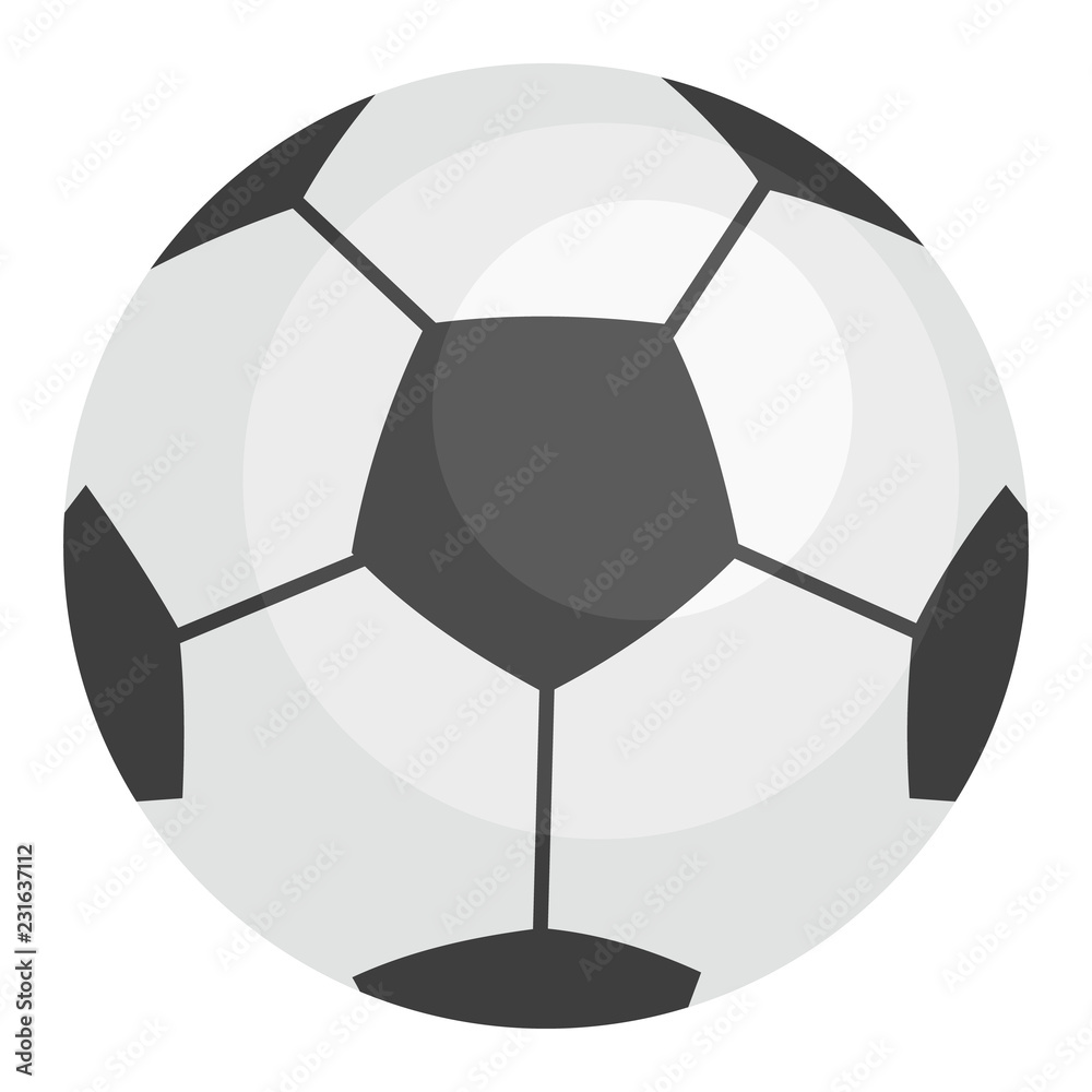 Poster Football ball icon. Flat illustration of football ball vector icon for web design