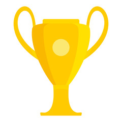 Champions soccer cup icon. Flat illustration of champions soccer cup vector icon for web design