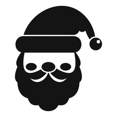 Santa face icon. Simple illustration of santa face vector icon for web design isolated on white background