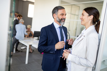 Business people working in modern conference room