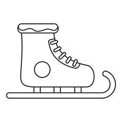 Winter skates icon. Outline winter skates vector icon for web design isolated on white background