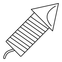 Xmas festive rocket icon. Outline xmas festive rocket vector icon for web design isolated on white background