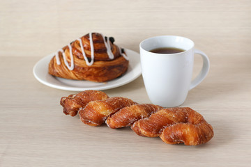pastry with a cup of tea