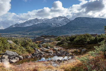 View of the the Klondike Highway in Yukon Canada