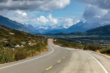 View of the the Klondike Highway in Yukon Canada