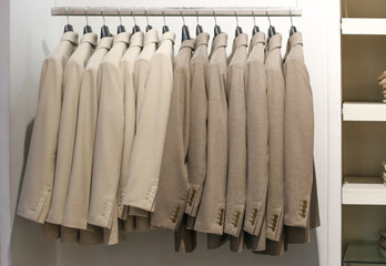 men's cashmere jackets on hangers