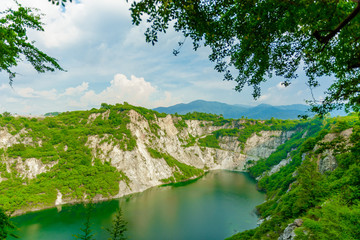 Disused mining industry Landmark of Chonburi Thailand "Grand Canyon Khiri"