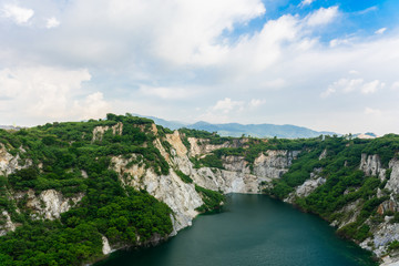 Disused mining industry Landmark of Chonburi Thailand "Grand Canyon Khiri"