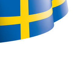 Sweden flag, vector illustration on a white background