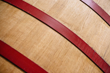 Wooden barrel of wine