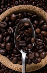 Coffee Beans On A Teaspoon