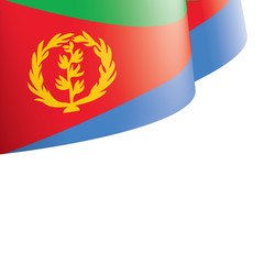 Obraz premium Eritrea flag, vector illustration on a white background