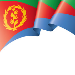 Eritrea flag, vector illustration on a white background