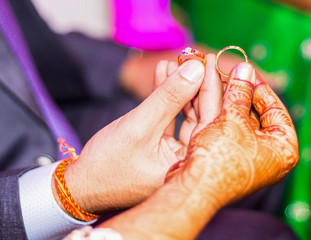 Indian wedding ring ceremony, Delhi 