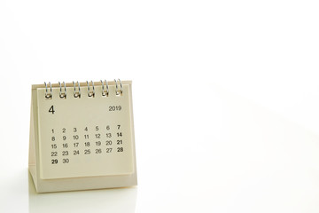 2019 April calendar background 
