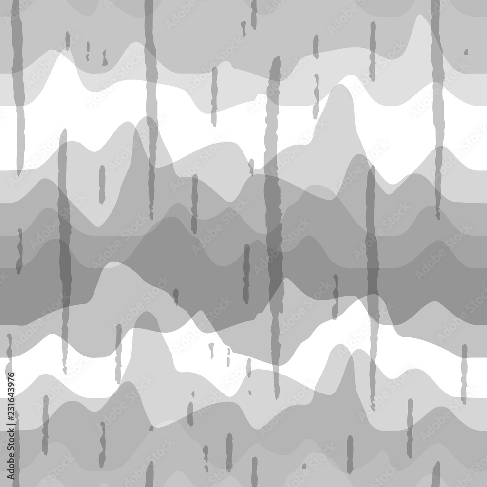 Aufkleber abstract wavy line pattern, seamless vector geometric background.