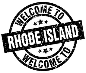 welcome to Rhode Island black stamp