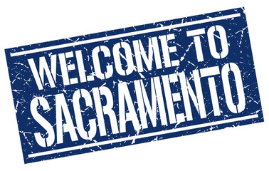 welcome to Sacramento stamp