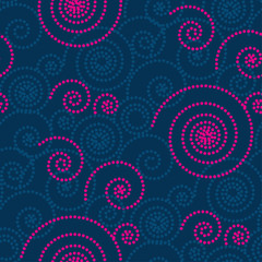  African style curl and dot seamless pattern.