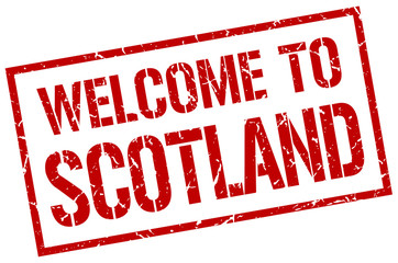 welcome to Scotland stamp