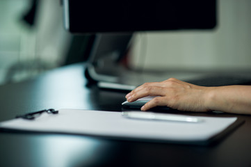 Young businessman In his desk and computer, The work of the new generation.