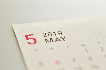 2019 May calendar background 