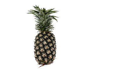 Pineapple cut out the background made of white background.