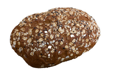 multigrain loaf white background