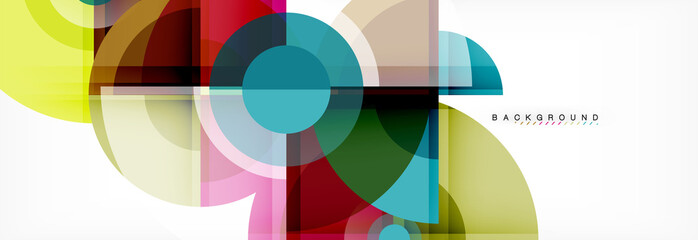 Abstract background bright circles geometric design