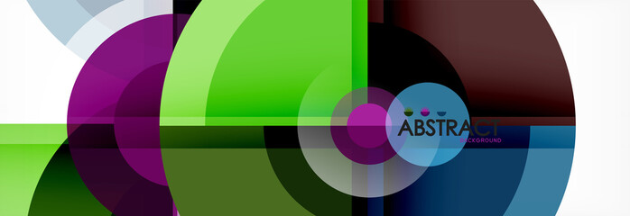 Abstract background bright circles geometric design