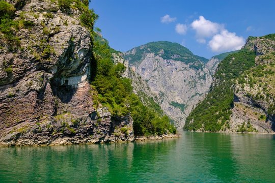 Koman Reservoir, Liqeni i Komanit, Drin River, Qark Shkodra, Albania, Europe