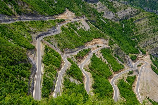 Mountain road to Cem gorge, Kelmend,  Prokletije, Qark Shkodra, Albania