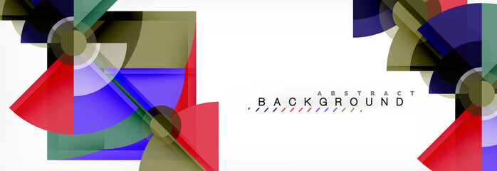 Trendy circles composition geometric background