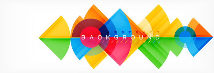 Triangles and circle geometric background