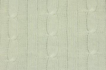 White  Knitted Wool Background With Visible Details 