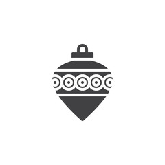Christmas cone bauble vector icon. filled flat sign for mobile concept and web design. Xmas tree toy simple solid icon. Symbol, logo illustration. Pixel perfect vector graphics