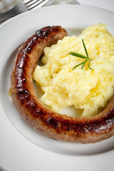 sausage and mashed potatoes