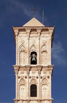 Bell tower, Greek Orthodox Lazarus Church, Agios Lazaros, Larnaka, Southern Cyprus, Cyprus, Europe