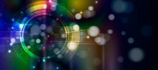 Artificial intelligence. Technology web background. Virtual concept