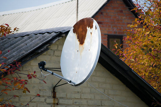 Rusty satellite dish