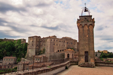 View to Sorano with medieval fortress