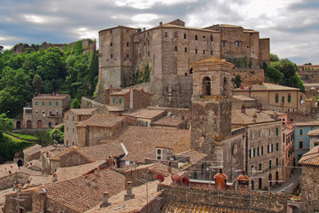 Sorano, small town in Tuscany with fortress
