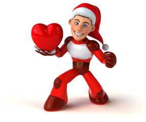 Fun Super Santa Claus - 3D Illustration