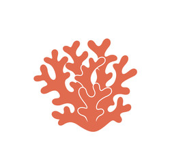 Coral logo. Isolated coral on white background