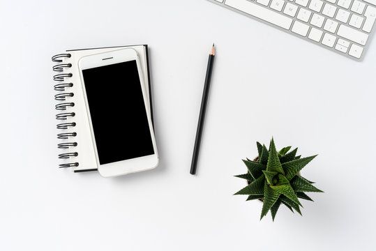 Office desktop with copy space