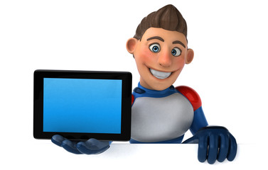 Super modern superhero - 3D Illustration