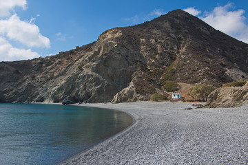 Beach in the bay of Forokli on Karpathos in Greece
