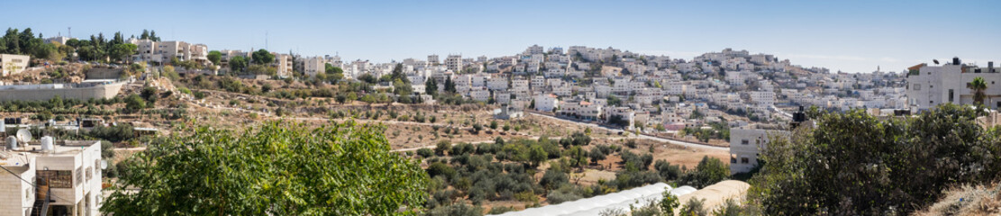 Very large panoramic view on arabian quarter of Hebron